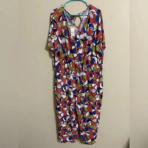 Simply Emma Short Sleeve 2X XXL Jumpsuit One Piece Romper New with Tags NWT